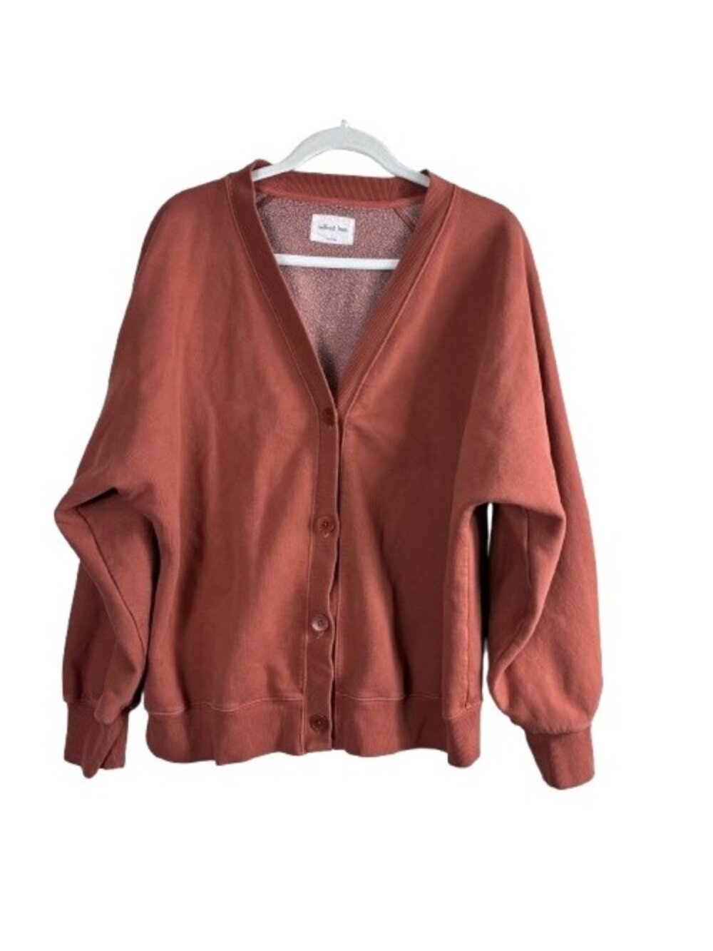 Aritzia Wilfred Free Cozy Fleece Slouchy Sweatshirt Cardigan Sz 3 (L-XL)